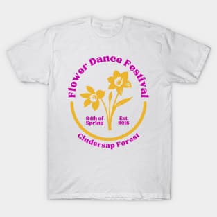 Stardew Fuschia and Orange Flower Dance Festival - Cute Unofficial SDV Merch T-Shirt